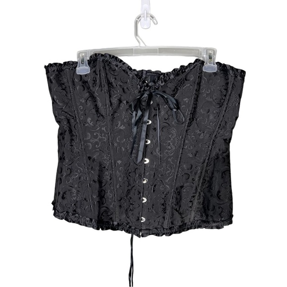 Deepablaze Lace Up Satin Corset Bustier - Picture 2 of 7